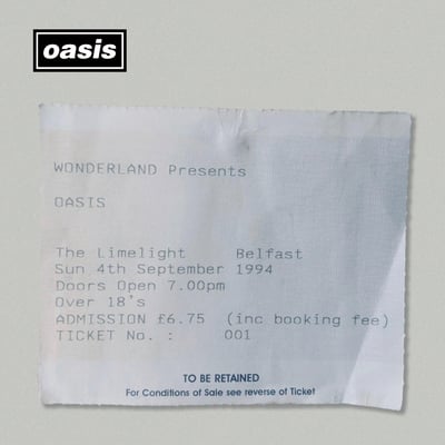 Supersonic (Live at The Limelight, Belfast/4th September '94) - Single